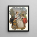 Girl with Two Children and a Butterfly - Continental School — framed artwork on a wall