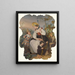 Girl with Two Children The Boy Dressed as Harlequin - École Continentale — framed artwork on a wall