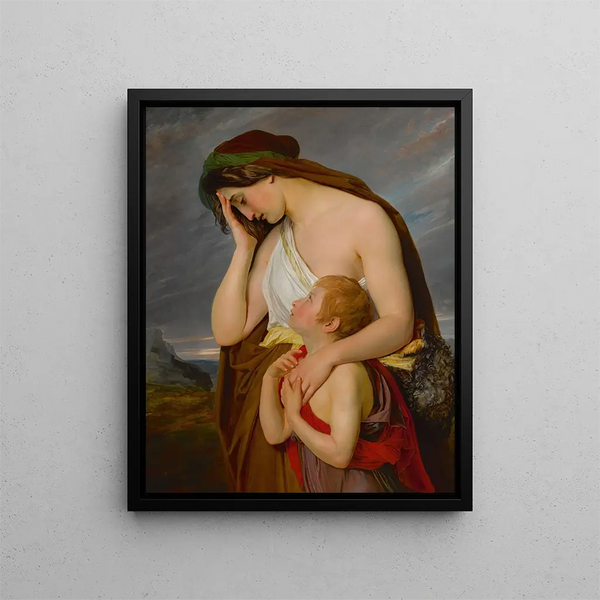 Agar and Ismaël Painting - Continental School — framed artwork on a wall