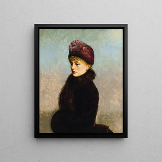 Portrait of a Lady - Continental School — framed artwork on a wall