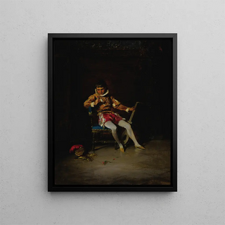 The Musician - Continental School — framed artwork on a wall