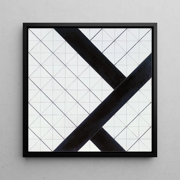 Counter-composition VI - Theo van Doesburg — framed artwork on a wall