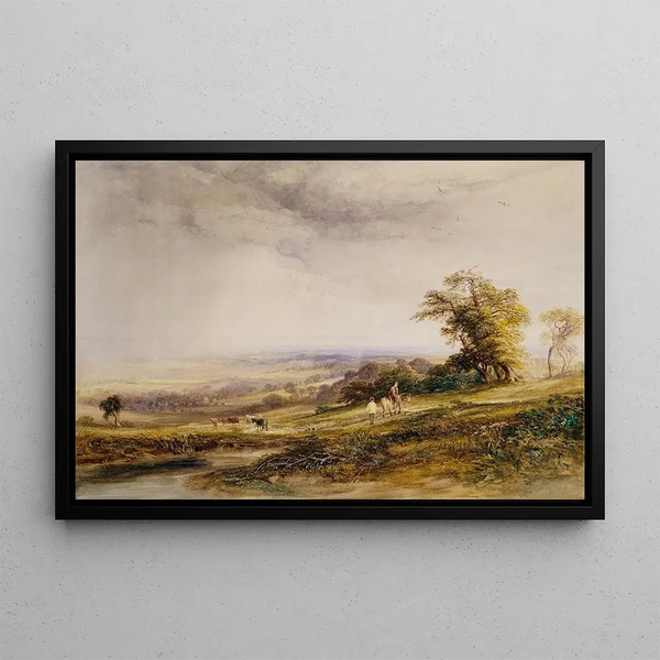 Hill of Crowborough - Copley Fielding — framed artwork on a wall