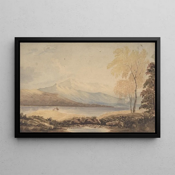 Landscape of the Lake District - Copley Fielding — framed artwork on a wall