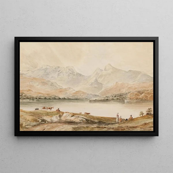 Loch Awe, Scotland - Copley Fielding — framed artwork on a wall