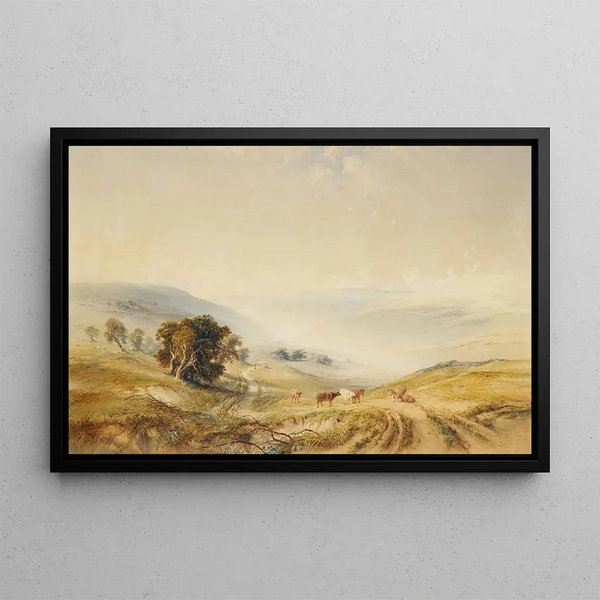 Moving Mists Painting - Copley Fielding — framed artwork on a wall