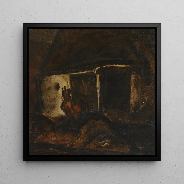 Rooster on a heap of manure - Constant Permeke — framed artwork on a wall