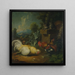 Roosters and Cats - Jacob Samuel Beck — framed artwork on a wall
