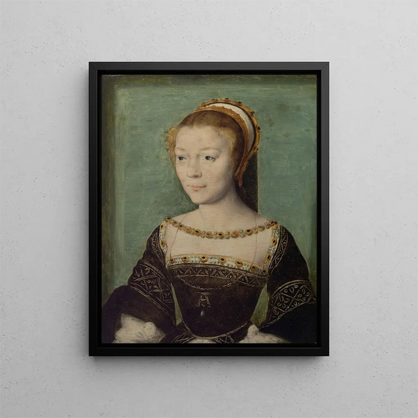 Anne de Pisseleu 1508-1576 Duchess of Étampes - Corneille de Lyon — framed artwork on a wall