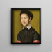 Portrait of a Young Man Probably a Royal Officer - Corneille de Lyon — framed artwork on a wall