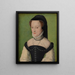 Portrait of Madame de Châtillon - Corneille de Lyon — framed artwork on a wall