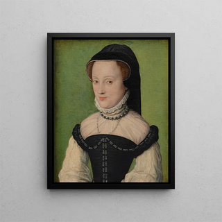 Portrait of Madame de Châtillon - Corneille de Lyon — framed artwork on a wall