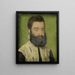 Portrait painting of Barthélemy Aneau, director of the College of the Trinity in Lyon - Corneille de Lyon — framed artwork on a wall