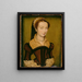 Portrait of Louise de Halluin Dame de Cipierre - Corneille de Lyon — framed artwork on a wall