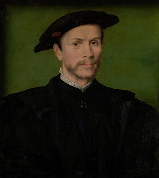 Portrait of a bearded man in black - Corneille de Lyon — artwork view