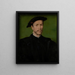 Portrait of a bearded man in black - Corneille de Lyon — framed artwork on a wall