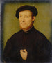 Portrait of a man with his hand on his chest - Corneille de Lyon — artwork view