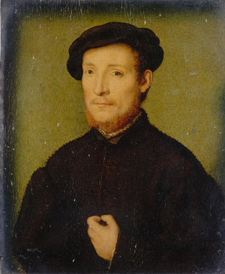 Portrait of a man with his hand on his chest - Corneille de Lyon — artwork view