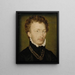 Portrait of a man with a gold chain - Corneille de Lyon — framed artwork on a wall
