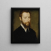 Portrait of a man with a pointed collar - Corneille de Lyon — framed artwork on a wall