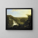 La vallée de l'Anio avec les cascades de Tivoli - Cornelis Apostool — framed artwork on a wall