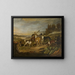 Hunting Dogs in the Landscape - Cornelis Beeldemaker — framed artwork on a wall