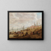 a Coastal Landscape with Many Figures - Cornelis Beelt — framed artwork on a wall