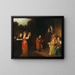 Family Portrait Painting in an Old Testament Frame - Cornelis Bisschop — framed artwork on a wall