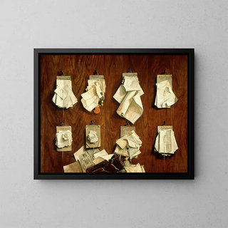 Documents and treasury papers - Cornelis Bris — framed artwork on a wall