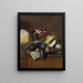 Vanitas still life painting - Cornelis Bris — framed artwork on a wall