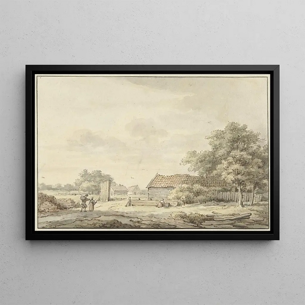 Landscape with Farms - Cornelis Buys — framed artwork on a wall