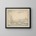 Boats near a Village - Cornelis Claesz van Wieringen — framed artwork on a wall