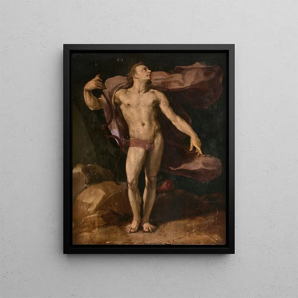Apollon - Cornelis Cornelisz van Haarlem — framed artwork on a wall