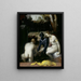 Bethsabée at her toilette - Cornelis Cornelisz van Haarlem — framed artwork on a wall