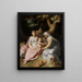 Baptism of Christ Painting The Holy Family with Saint Elizabeth and the Child John in the Forest - Cornelis Cornelisz van Haarlem — framed artwork on a wall
