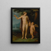 Venus and Cupid in a landscape - Cornelis Cornelisz van Haarlem — framed artwork on a wall