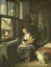 A Mother with Her Children - Cornelis Dusart — artwork view