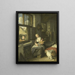 A Mother with Her Children - Cornelis Dusart — framed artwork on a wall