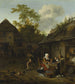 Fish Scratching Painting - Cornelis Dusart — artwork view