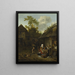 Fish Scratching Painting - Cornelis Dusart — framed artwork on a wall