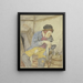 Reader of a newspaper at a barrel - Cornelis Dusart — framed artwork on a wall