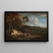 Lisière de forêt avec vue sur une plaine et staffage de voyageurs et paysans - Cornelis Huysmans — framed artwork on a wall