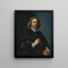 Portrait of a Gentleman - Cornelis Johnson van Ceulen — framed artwork on a wall