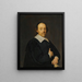 Portrait of a Man in Black - Cornelis Jonson van Ceulen — framed artwork on a wall