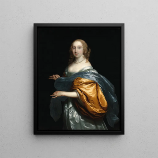 Madame Tulp - Cornelis Jonson van Ceulen — framed artwork on a wall
