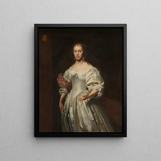 Portrait of Cornelia Craen van Haeften - Cornelis Jonson van Ceulen — framed artwork on a wall