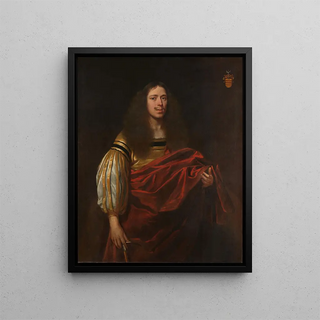 Portrait of Johan Servaes van Limburg 1632-1698 - Cornelis Jonson van Ceulen — framed artwork on a wall