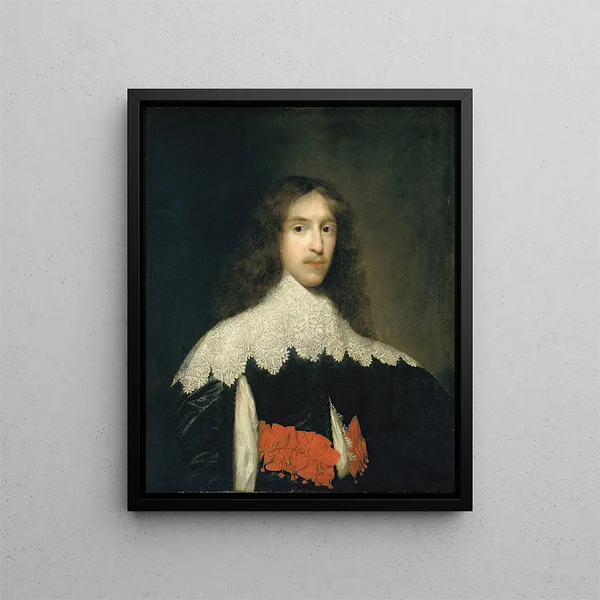 Portrait of a gentleman - Cornelis Jonson van Ceulen — framed artwork on a wall