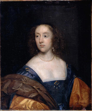 Portrait of a lady in blue - Cornelis Jonson van Ceulen — artwork view