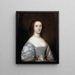 Portrait of a lady in white - Cornelis Jonson van Ceulen — framed artwork on a wall